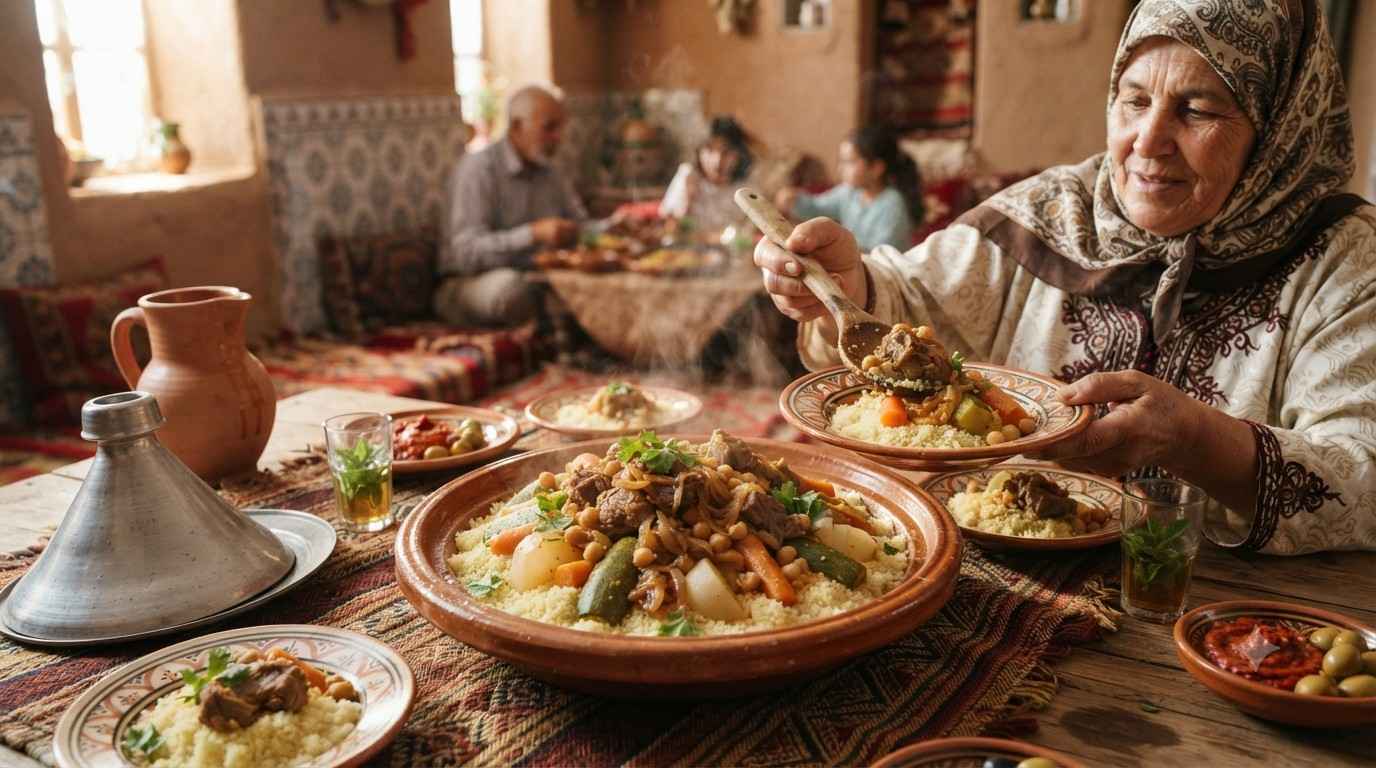 How Couscous Is Served in Algeria